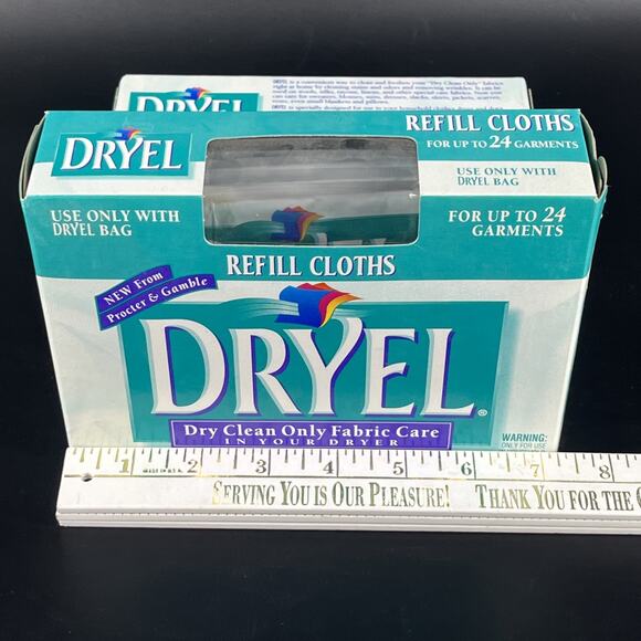 NOS Dryel Dry Cleaning Original Refill Cloths Discontinued Pack of 6, Lot of 2 - Picture 6 of 10